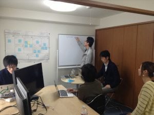 株式会社シェアウィズ社内のチームビルディングの様子の写真